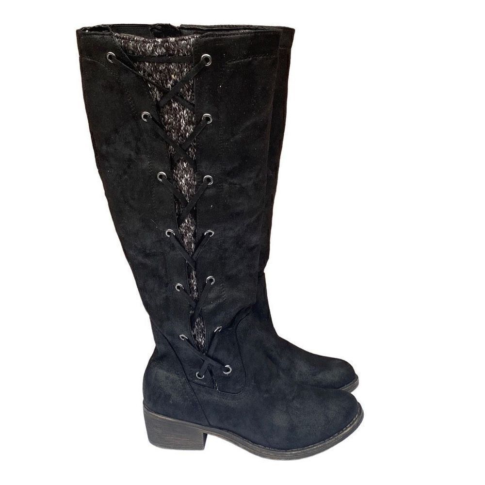 SO Hemlock Black Knee High Boots Size 6 NEW